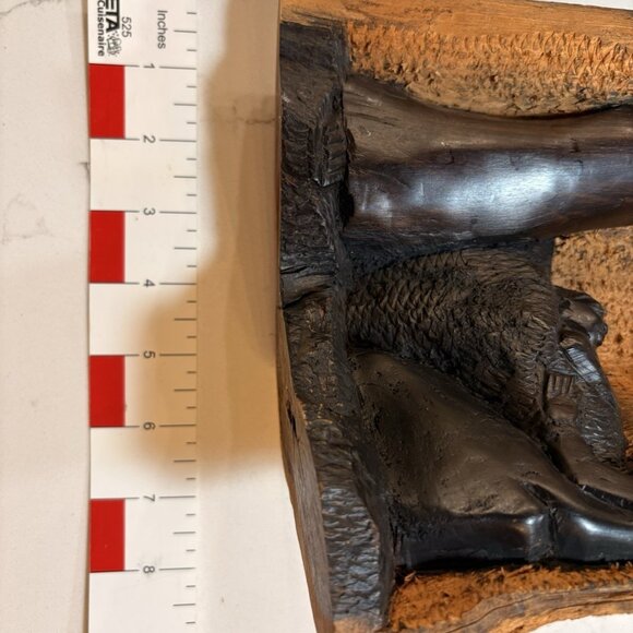 African Wooden Hand Carved Holy Family Makonde Ebony Sculpture Nativity 10x8” - Picture 9 of 9